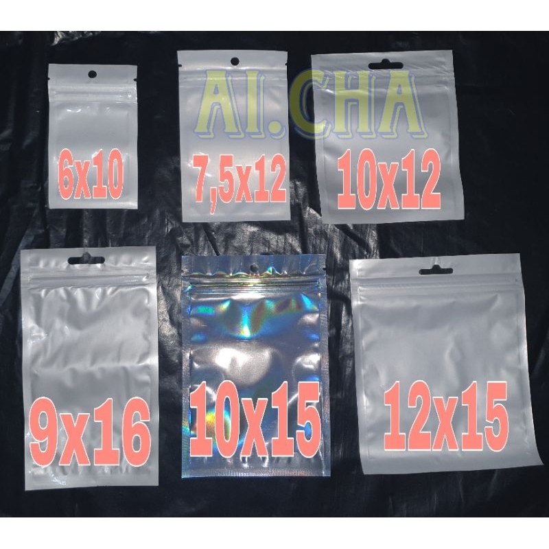 

Plastik Ziplock Putih Hologram Bening