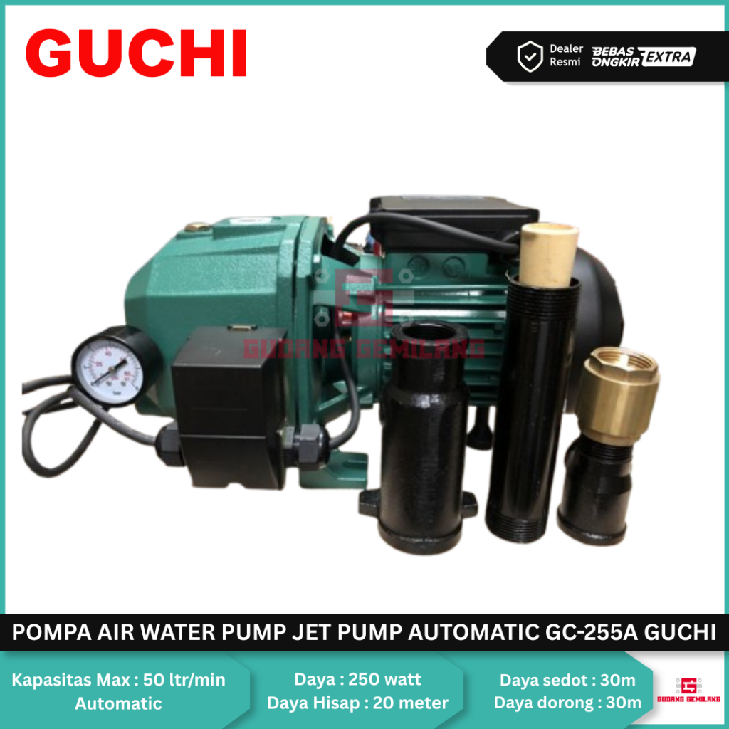 Pompa Air Water Pump Jet Pump Automatic Otomatis GC-255A GC255A GUCHI
