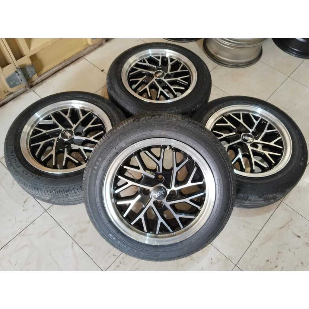 Velg ban second r15 hsr elegante ban 185 60 r15 bisa untuk brio jazz sigra dll