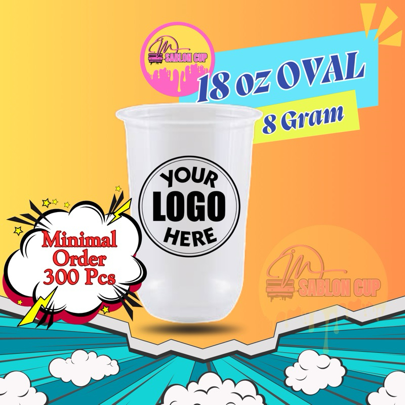 SABLON CUP 18 OVAL / SABLON GELAS CUP OVAL / SABLON CUP MURAH
