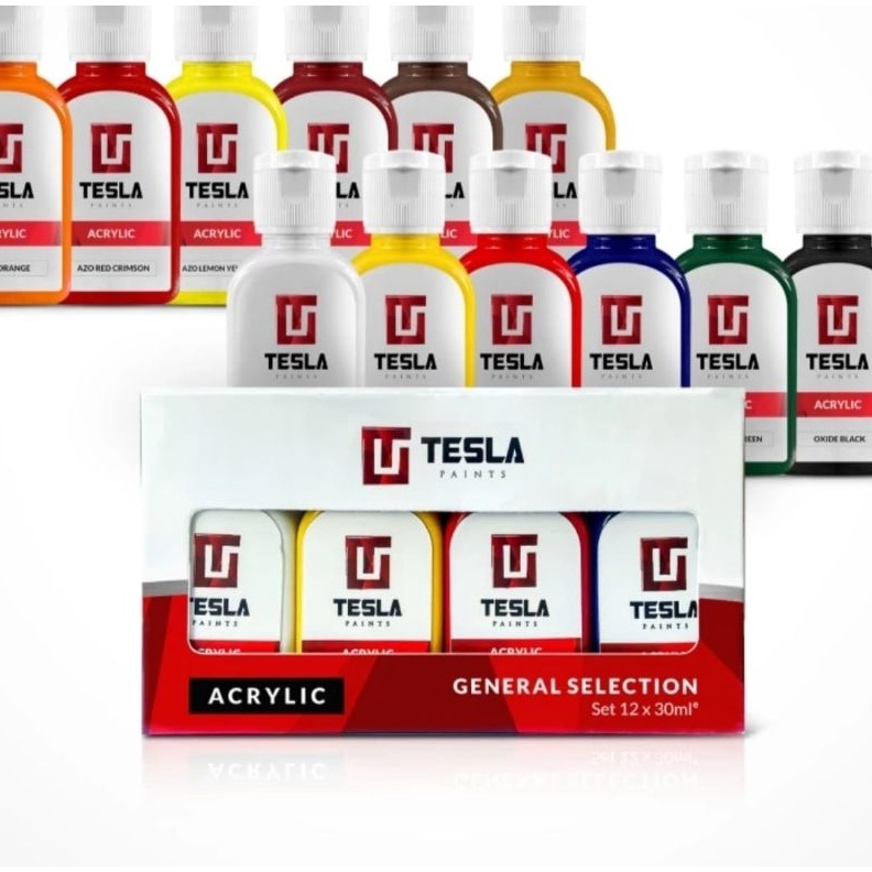 

KODE V65N Tesla Paints cat akrilik set 12 warna x 3ml acrylic paints