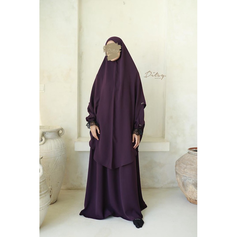 Lucille Raisin size L Gamis Dress Muslim Ditsy Moslem Mei 2025