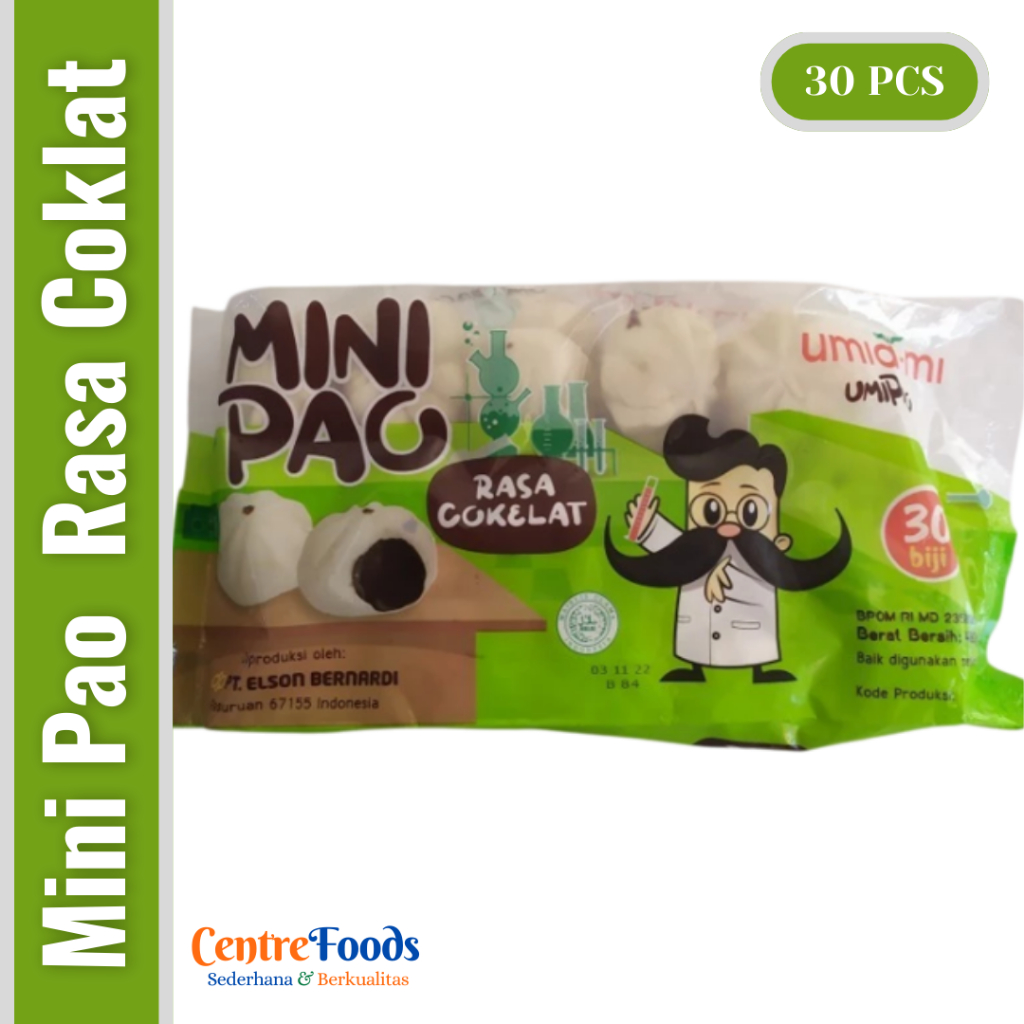 

Mini Pao Rasa Cokelat - UmiPao UMIA-MI | isi 30 Pcs - 480gr [ Harga Per BKS ]