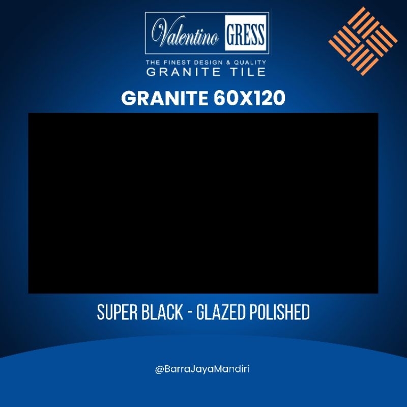 GRANITE 60X120 SUPER BLACK  GLAZED POLISHED