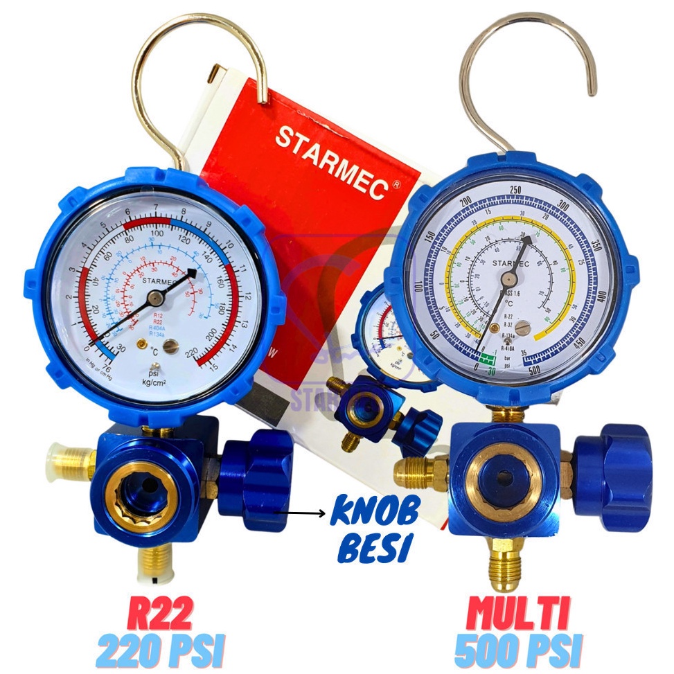 

KODE J84N Manifold AC Single R32 R41a R22 Sightglass Gantungan Knob Besi