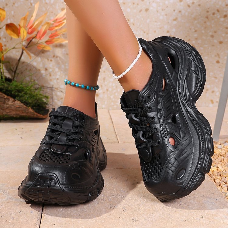 Sepatu Sneakers Wanita Wedges Sepatu Sendal Pria dan Cewek Korea Kekinian Anti Basah