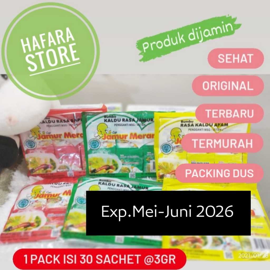 

Hafara_Kaldu Jamur merang 1 Pack isi 30 sachet 3gr