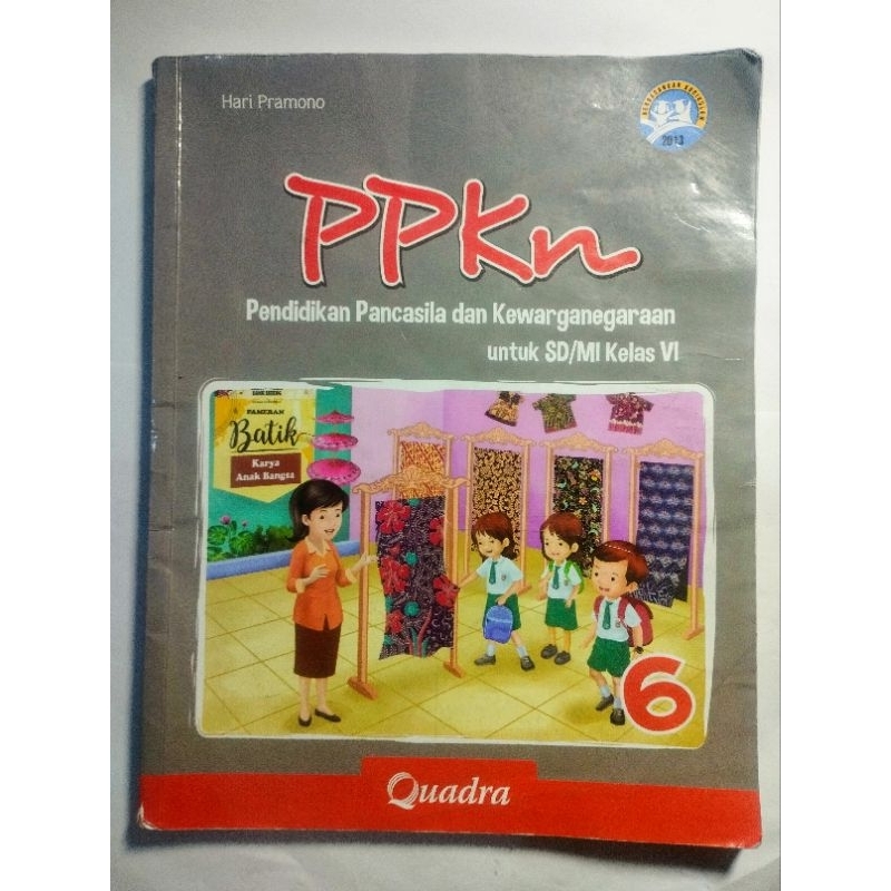 Buku PPKN Kelas 6 Quadra Second / Preloved