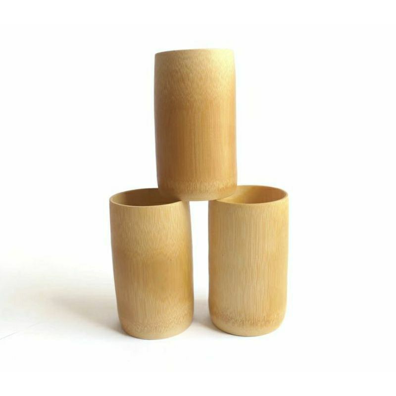 1 paket 3 buah cangkir bambu ,gelas alami teh,kopi aroma bambu alami