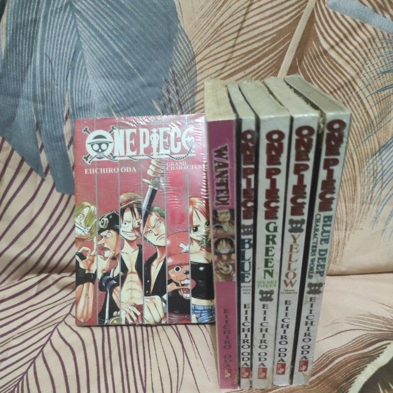 komik one piece grand data book set + wanted (before one piece)