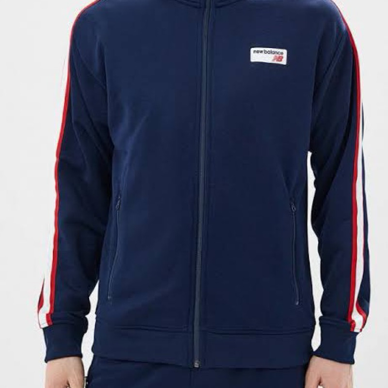 Jaket Tracktop NB Navy Ukuran L Bekas