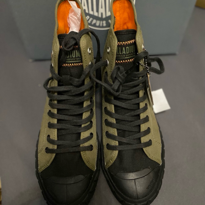 Sepatu sneakers pria palladium Palla ace cvs mid olive night original with box 41