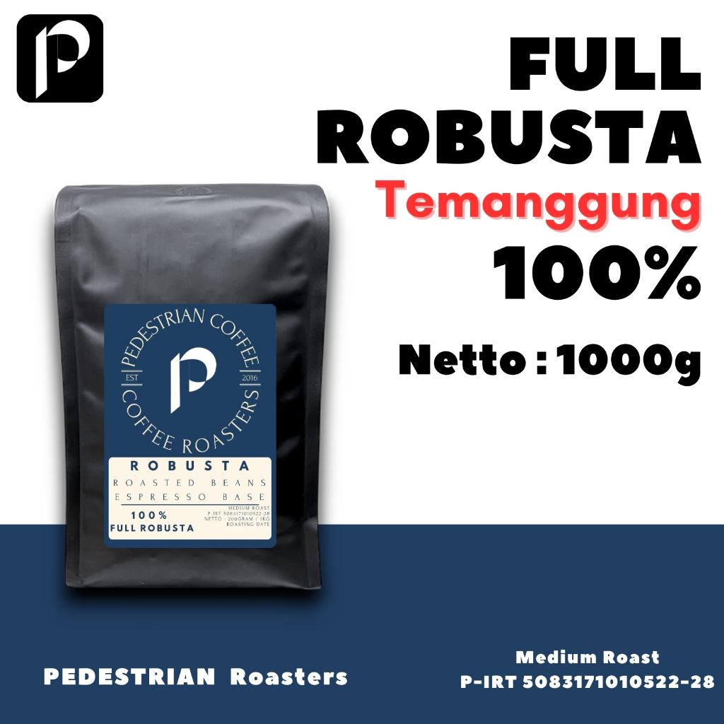

Biji Kopi Full Robusta Temanggung Natural 1 KG | Kopi Susu