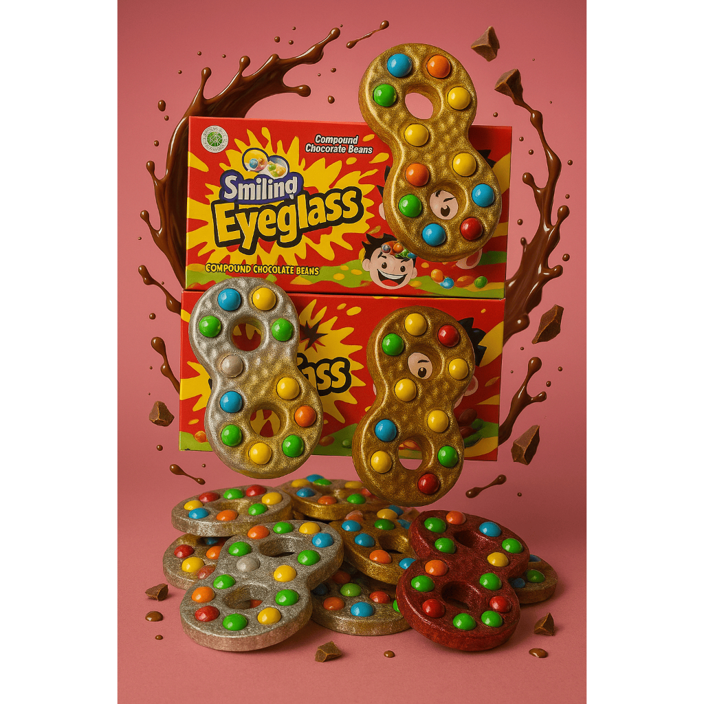 

Permen kacamata / permen smiling eyeglass / permen viral coklat isi 40pcs