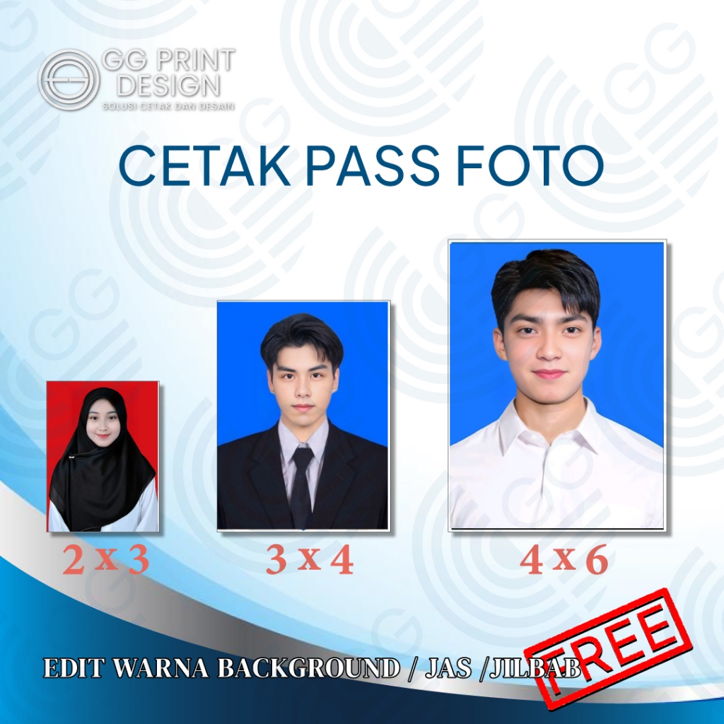 

Cetak Pass Foto Free EDIT BACKGROUND / Koreksi Minimal