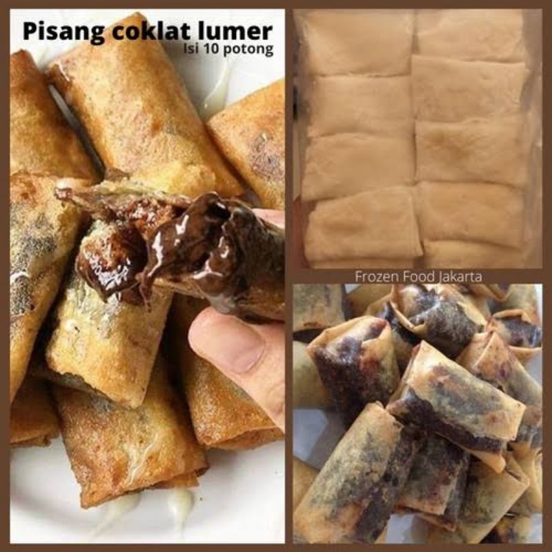 

frozen pisang lumer isi pasta susu cokelat coklat cookies biskuit crumb 10pcs