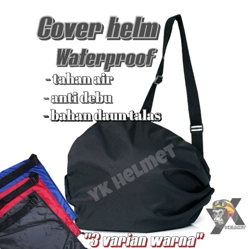 Cover Helm Anti Air - tas helm tahan air waterproof tas helm daun talas