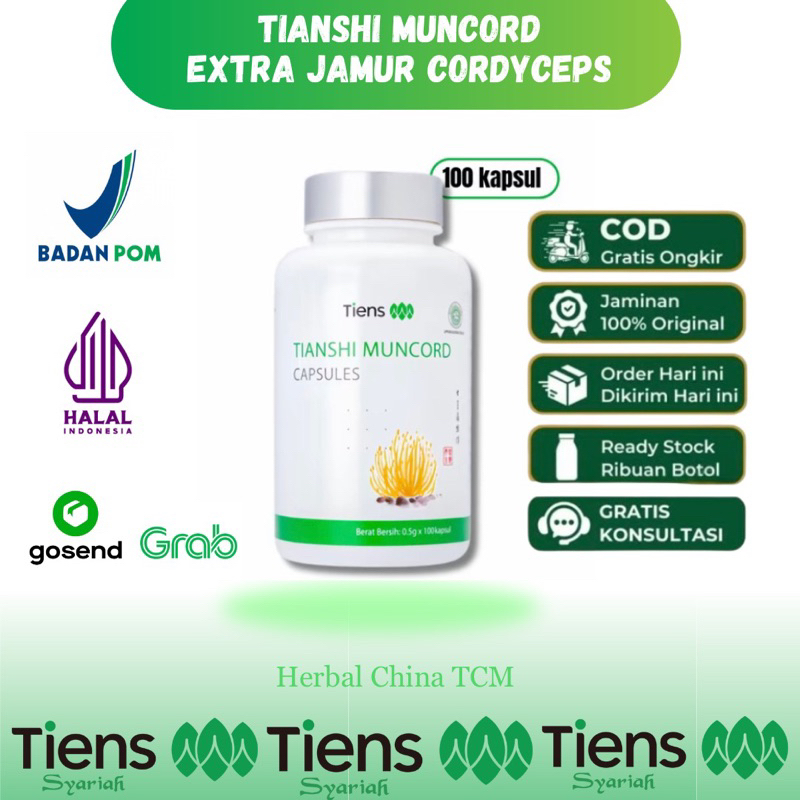 TIENS Muncord Cordyceps Suplemen Herbal Imunitas dan Stamina | MEMELIHARA KESEHATAN GINJAL DAN MEMPE