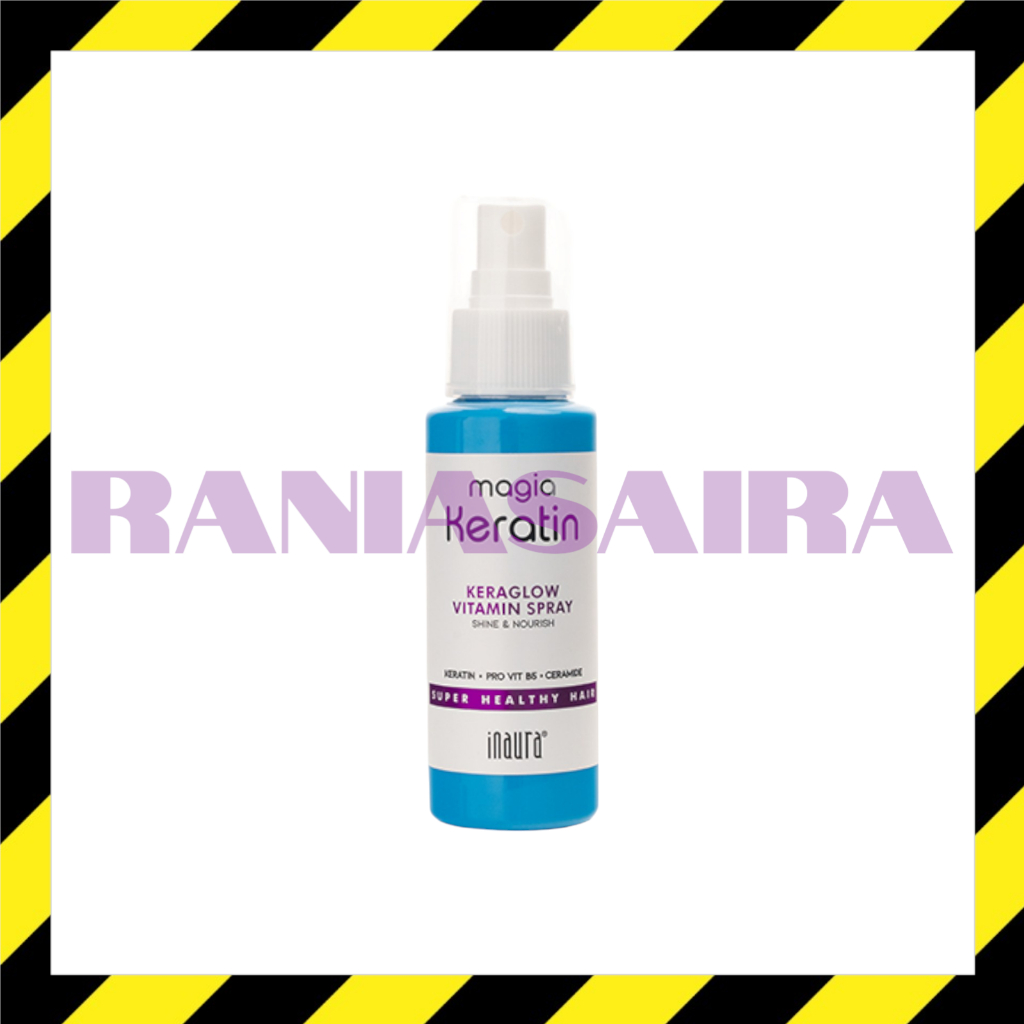 INAURA Magia Keraglow Vitamin Spray 100ml Keratin Melindungi Rambut Panas Catok Menutrisi Melembut