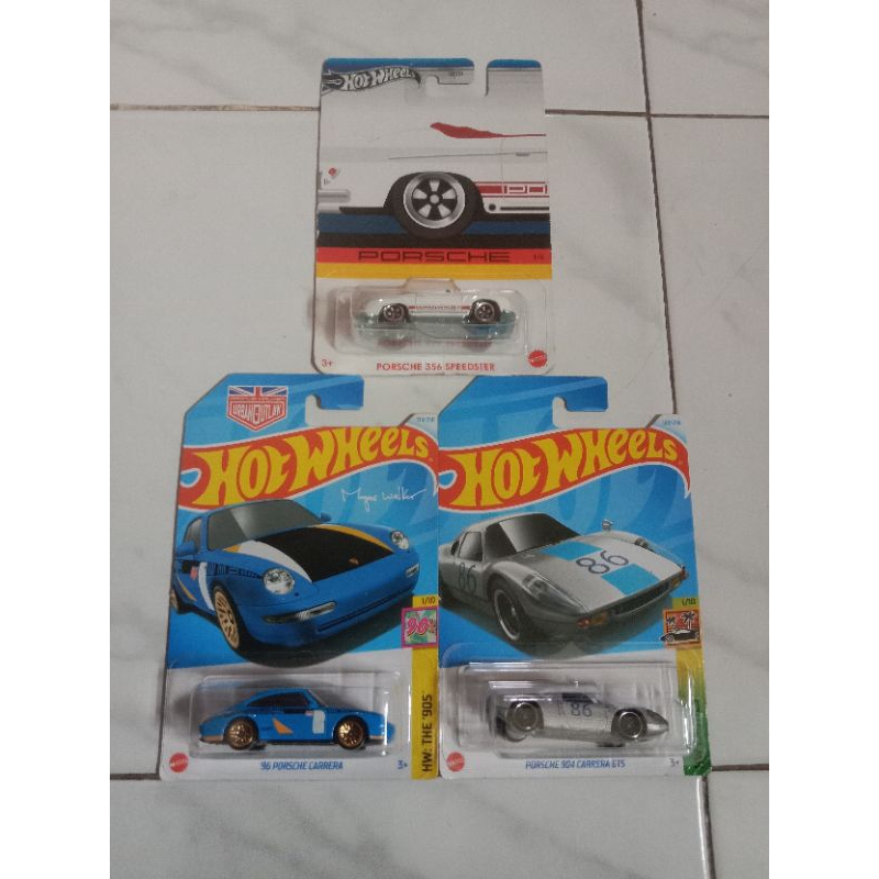 Hot Wheels Porsche Original. Porsche 356 Speedster, 96 Porsche Carrera, Porsche 904 Carrera GTS