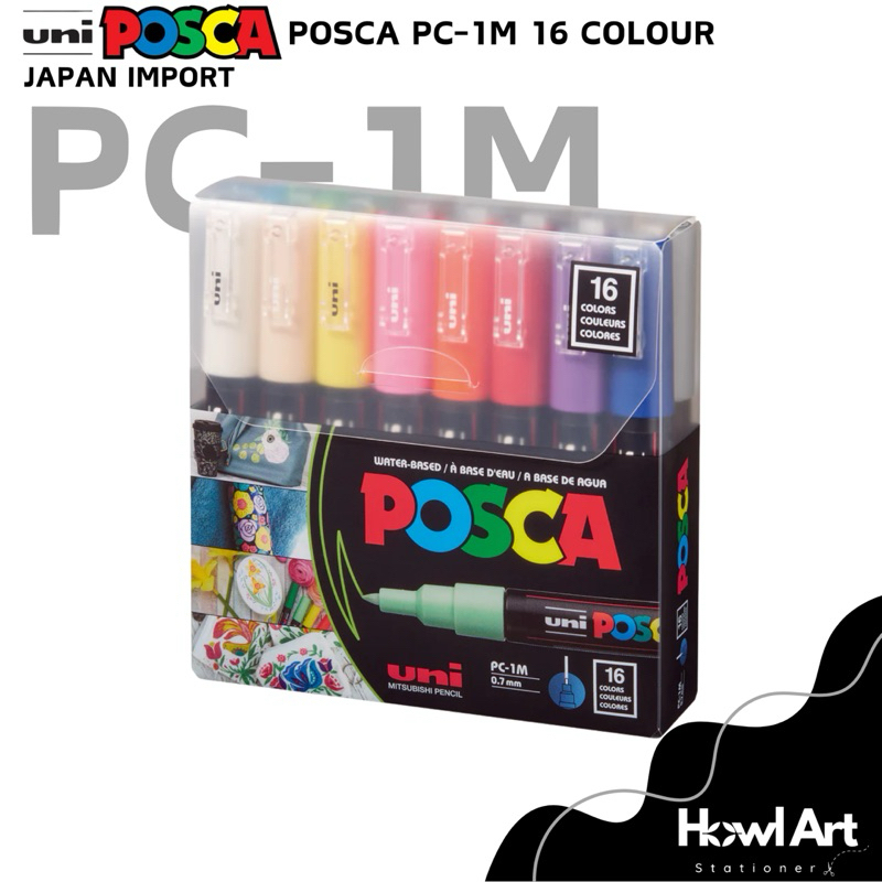 

UNI Posca PC-1M Set 16 Colour Regular Paint Acrylic Marker Japan Import