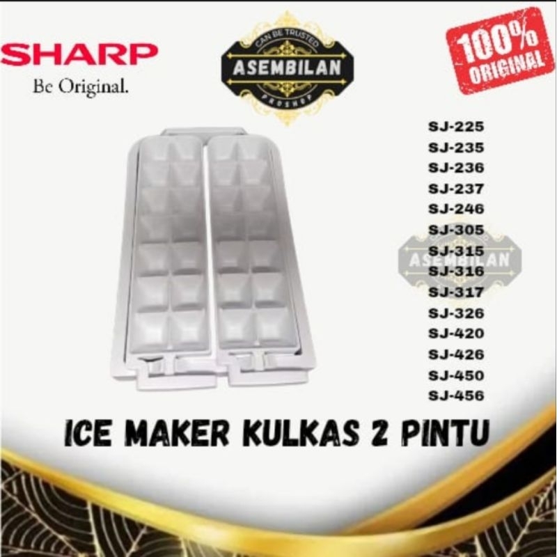Cetakan es batu/ice maker kulkas Sharp 2 pintu original