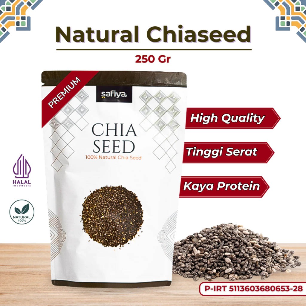 

Safiya Chia Seed Organik 250Gram Pouch sangat Bagus Untuk Diet Detoks