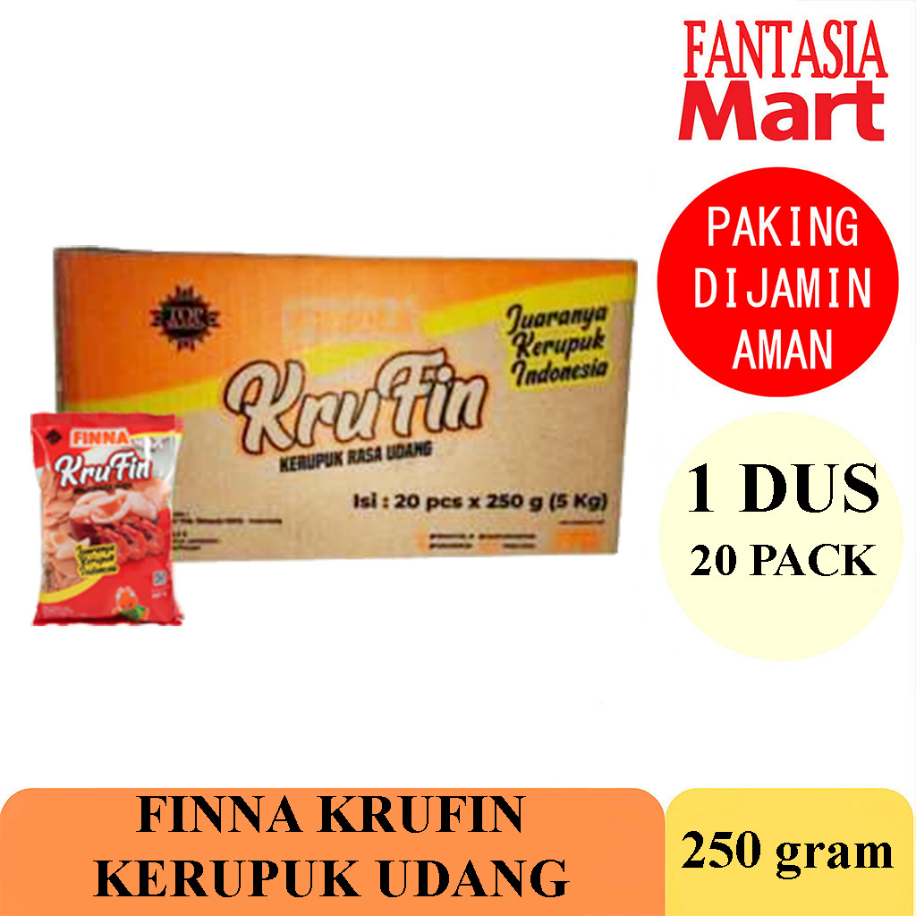 

FINNA KRUFIN KERUPUK UDANG 250 GRAM DUS NON COD FANTASIA DENGAN PAKING AMAN