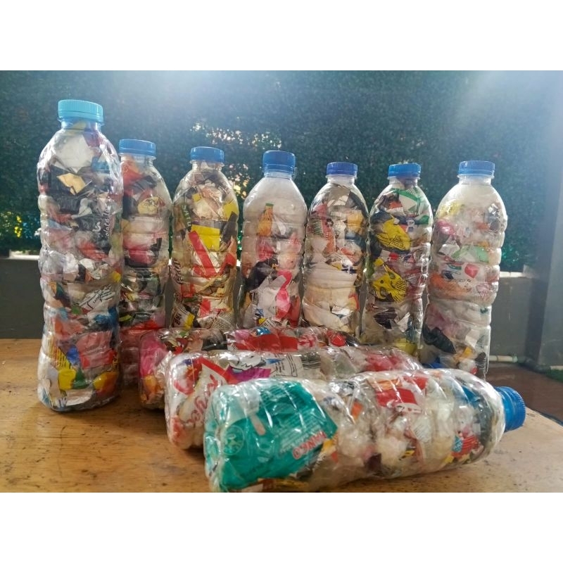 ecobrick botol Aqua 600ml