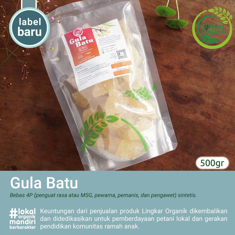 

Gula Batu Organik kemasan Pouch 500gr - Gula Batu Lingkar Organik