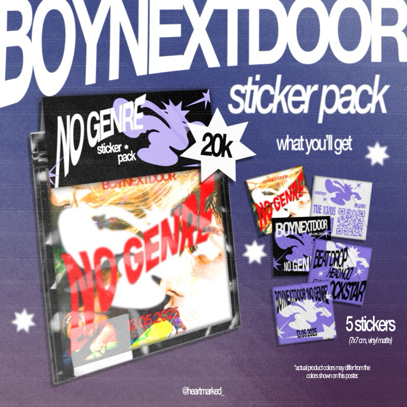 

BOYNEXTDOOR ‘No Genre’ Sticker Pack! ★