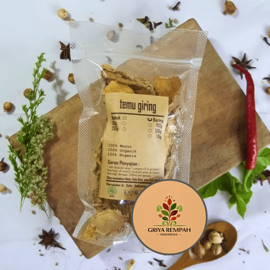 

TEMU GIRING KERING 100 GRAM Temupala Poh Rempah Herbal Simplisia Alami untuk Kesehatan Jamu Tradisional Wanita Penghalus Kulit & Penambah Nafsu Makan Curcuma Heyneana kuning gajah