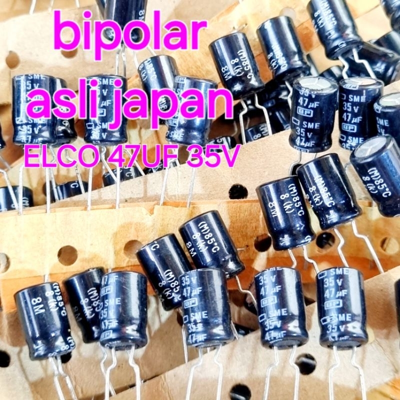 elco bipolar 47uf 35v asli japan