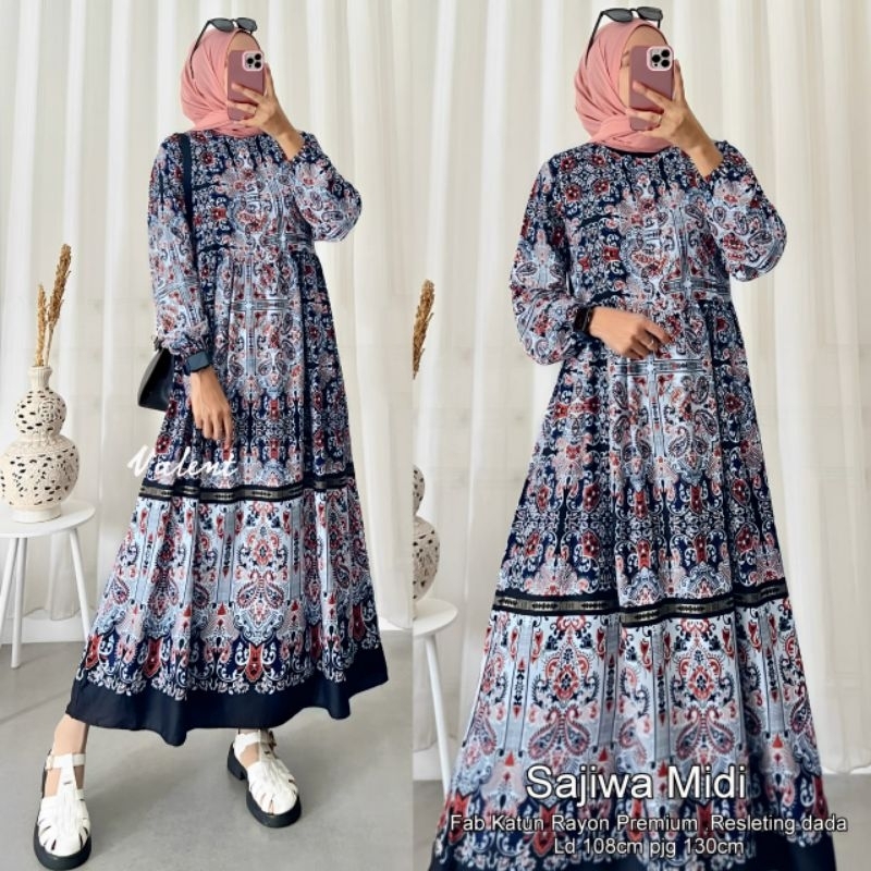 DRESS WANITA SAJIWA MIDI BY VALENT