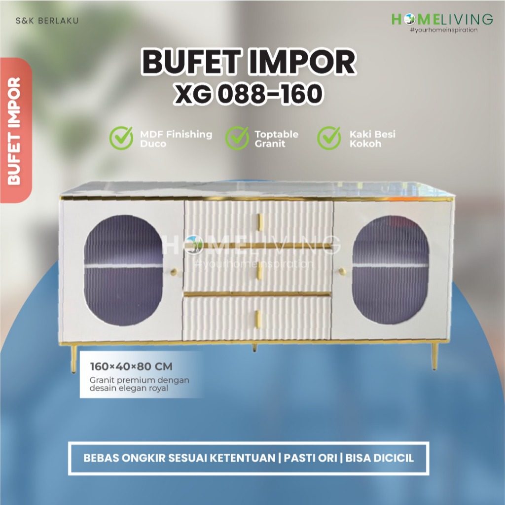 HOMELIVING - BUFFET SERBAGUNA - BUFFET TV - MEJA TV - BUFFET IMPORT - LEMARI RUANG TAMU