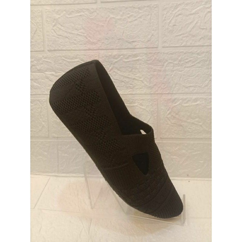termurah sepatu pansus/ sepatu balet rajut tali tengah warna hitam ukuran 37-40 Flat Shoes