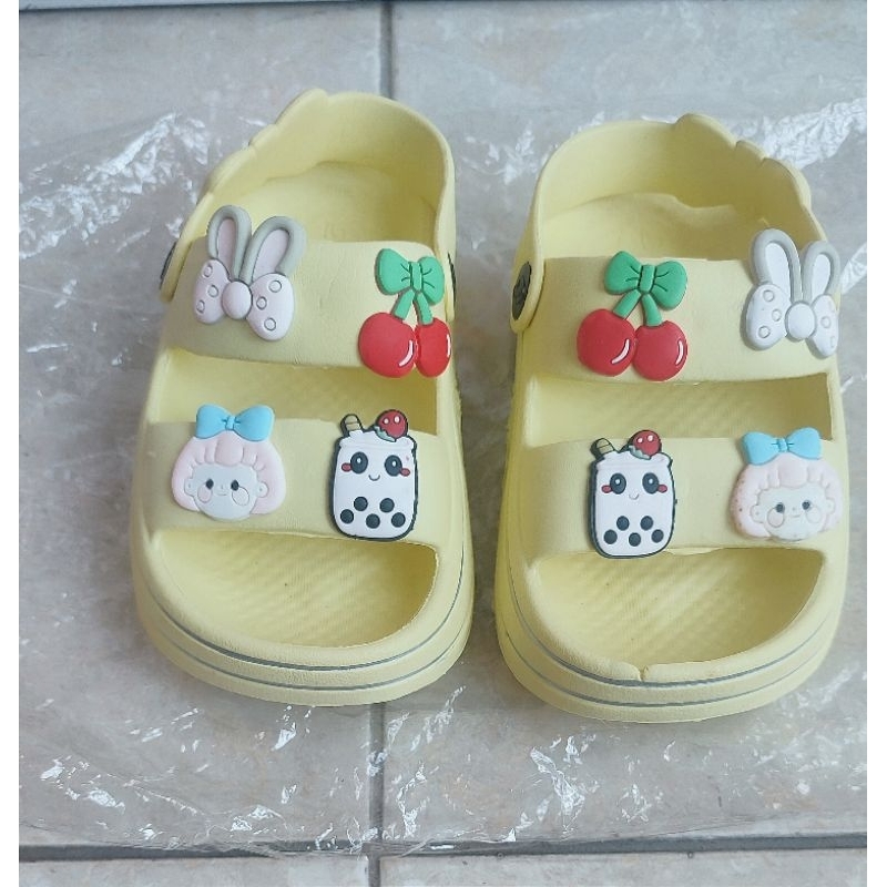 DULUX SANDAL PEREMPUAN SLOP FUJI ANAK PITA KUNING 808E