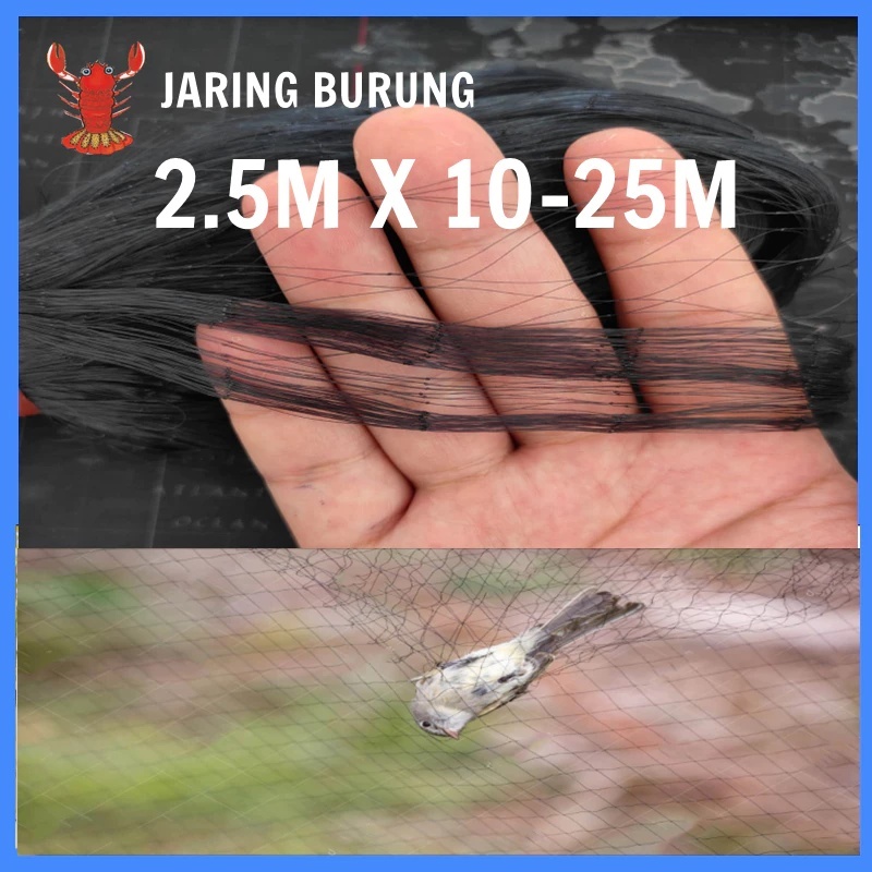 JARING BURUNG PRENJAK SIAP PAKAI JARING BURUNG KOLIBRI JARING 3M X 10-25M