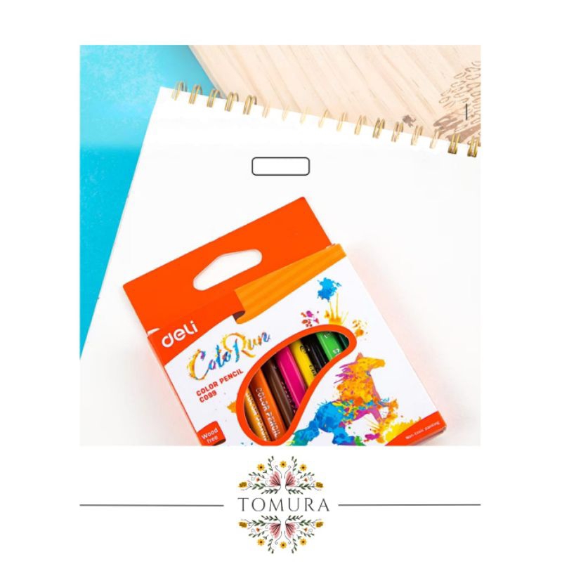 

Deli Pensil Warna 12 Warna Plastik Bebas Kayu Warna Terang Pegangan Segitiga Stationary Perlengkapan Sekolah Perlengkapan Kantor Back To School