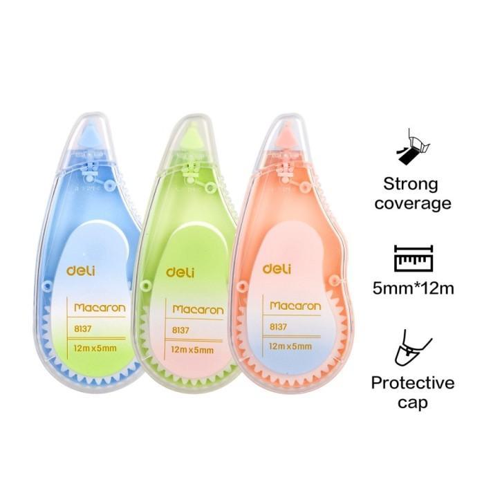 

Correction Tape Macaroon Deli 8137 Pastel Color Tipe X Roll