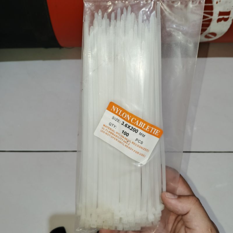 

Kabel Tiest Putih UK. 20cm x 3,6mm