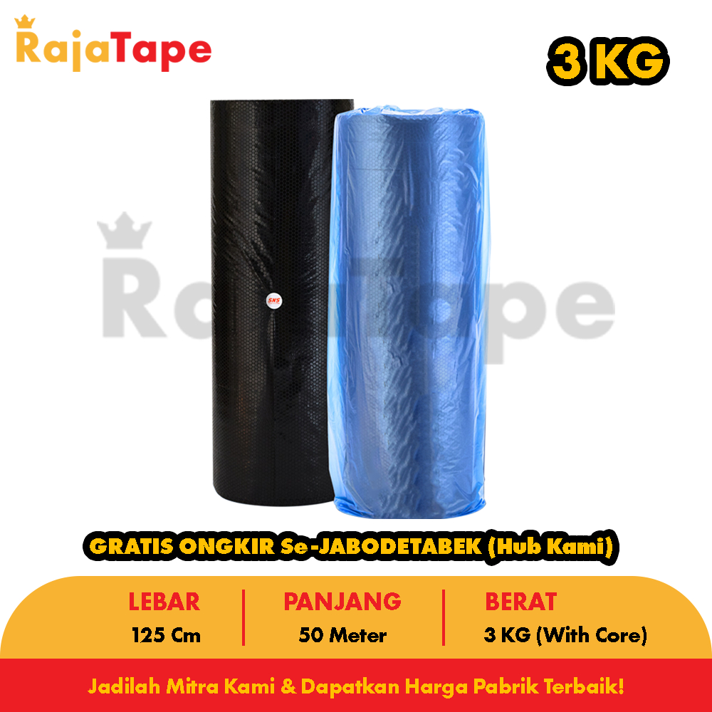 

Bubble Wrap Hitam / Bening 125 Cm x 50 Meter Khusus SAMEDAY INSTANT