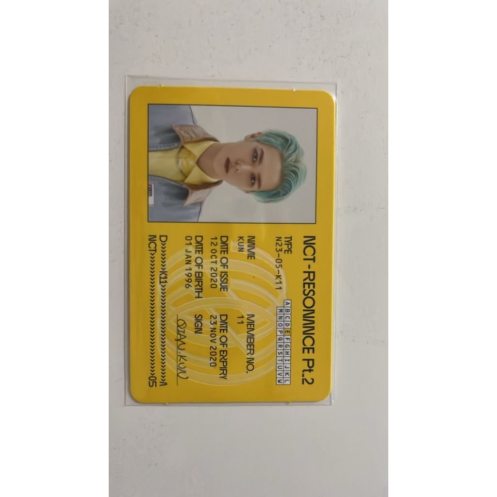 NCT 2020 Resonance Kun ID Card