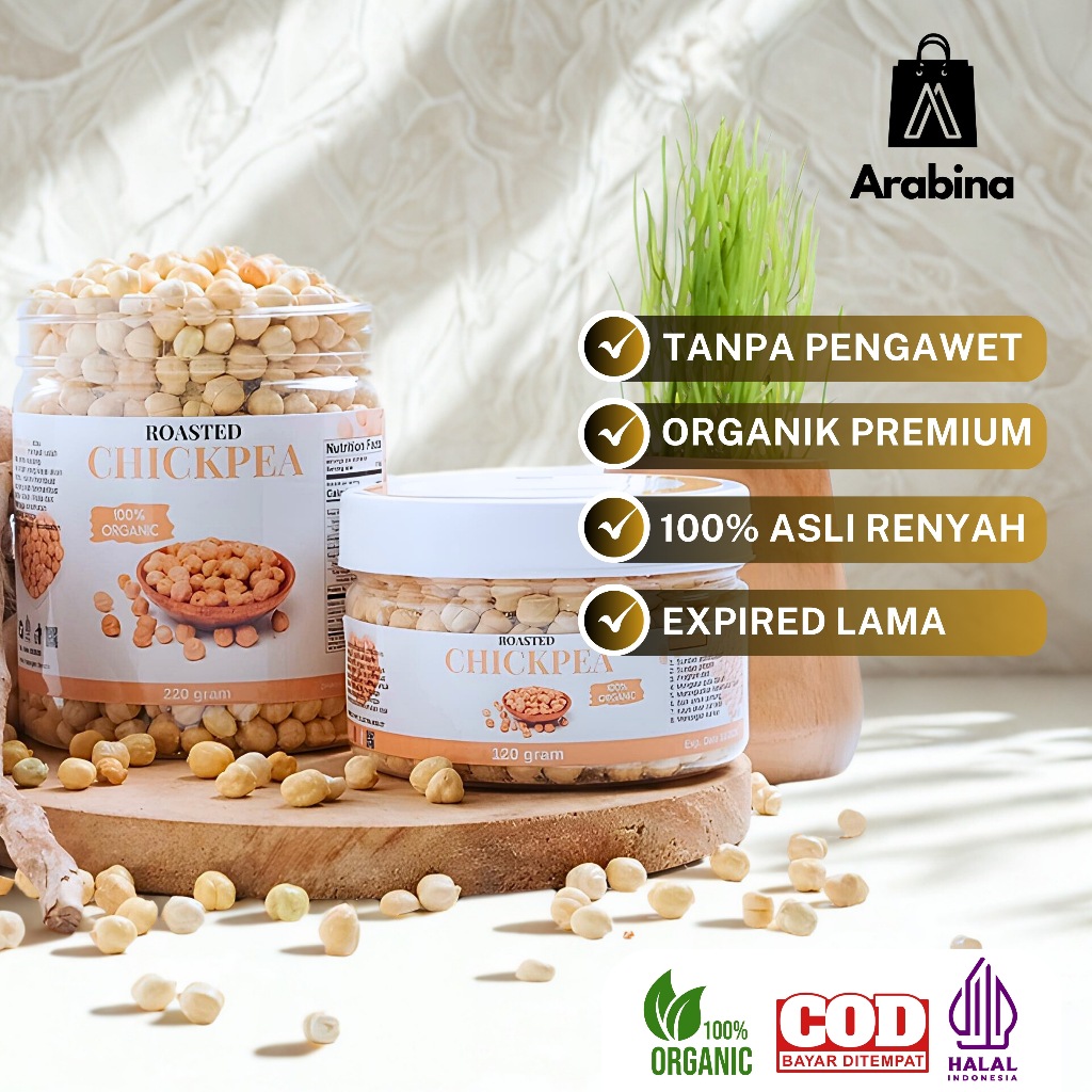 

Arabina Kacang Arab Chickpea 100% Premium Original Chickpeas Oleh Oleh Haji Umrah Umroh