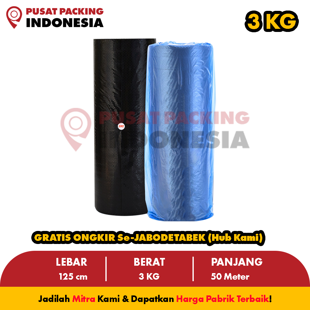 

Bubble Wrap 3 KG Hitam/Putih Khusus Sameday / Instant (PUSAT PACKING INDONESIA)