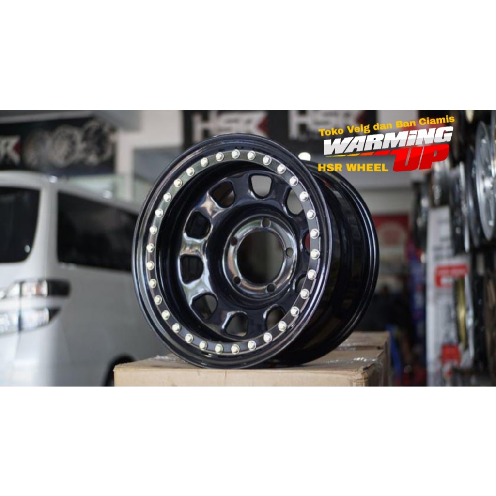 Velg OffRoad Mobil Jeep HSR BEADLOCK MOKUPO RING 15 LEBAR 10 PCD 5X139,7