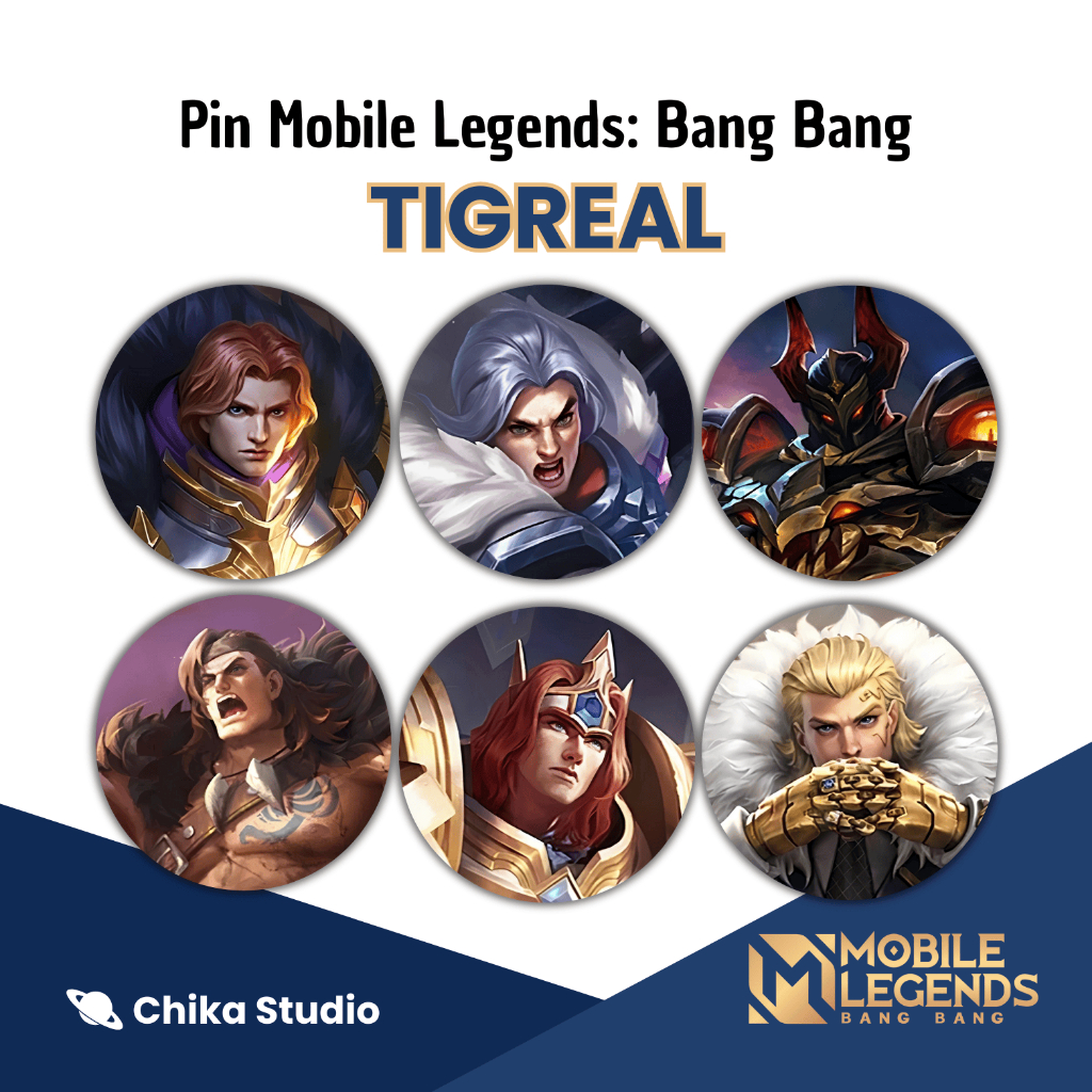 Pin Button Peniti Merchandise Mobile Legends: Bang Bang - Tigreal