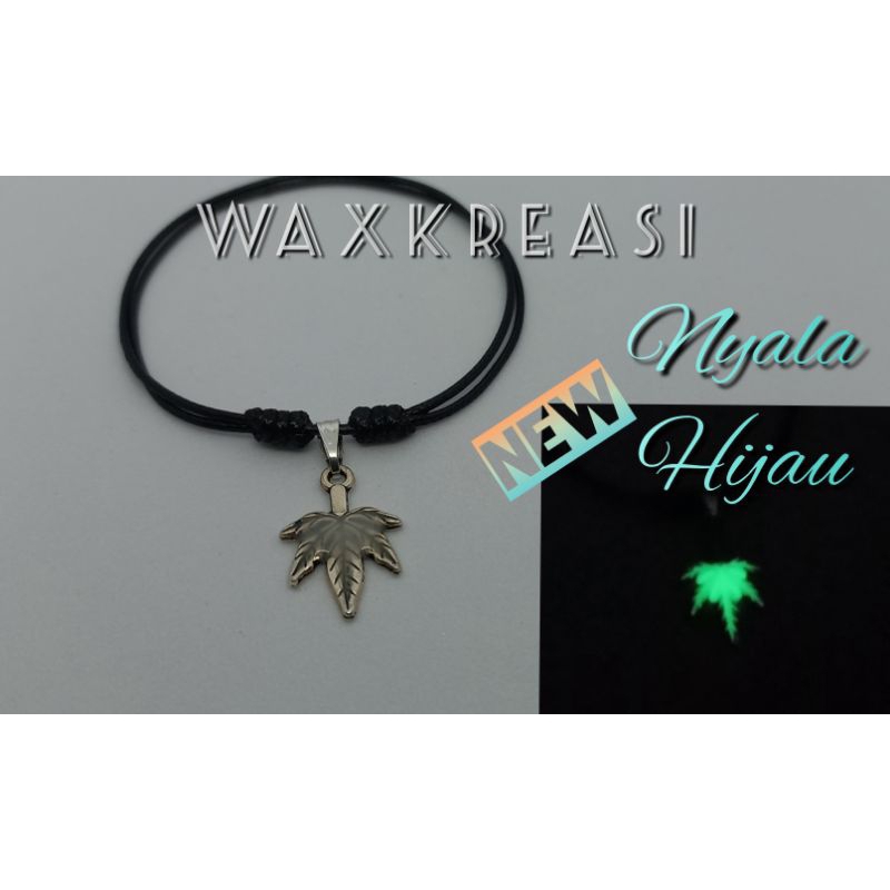 Gelang Liontin Bentuk Daun Bercahaya Glow in the dark