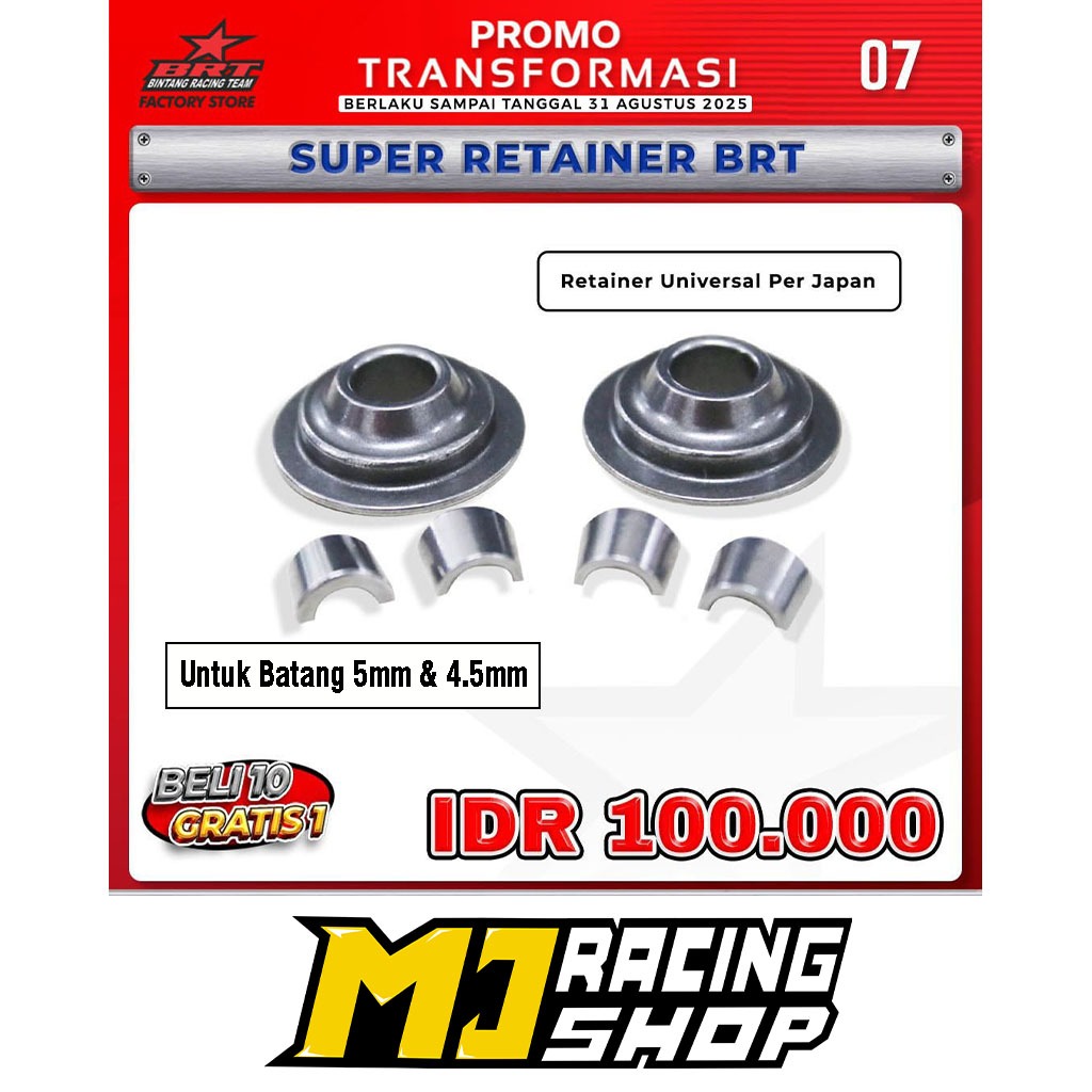 RETAINER BRT UNIVERSAL BATANG KLEP 4.5mm & 5mm