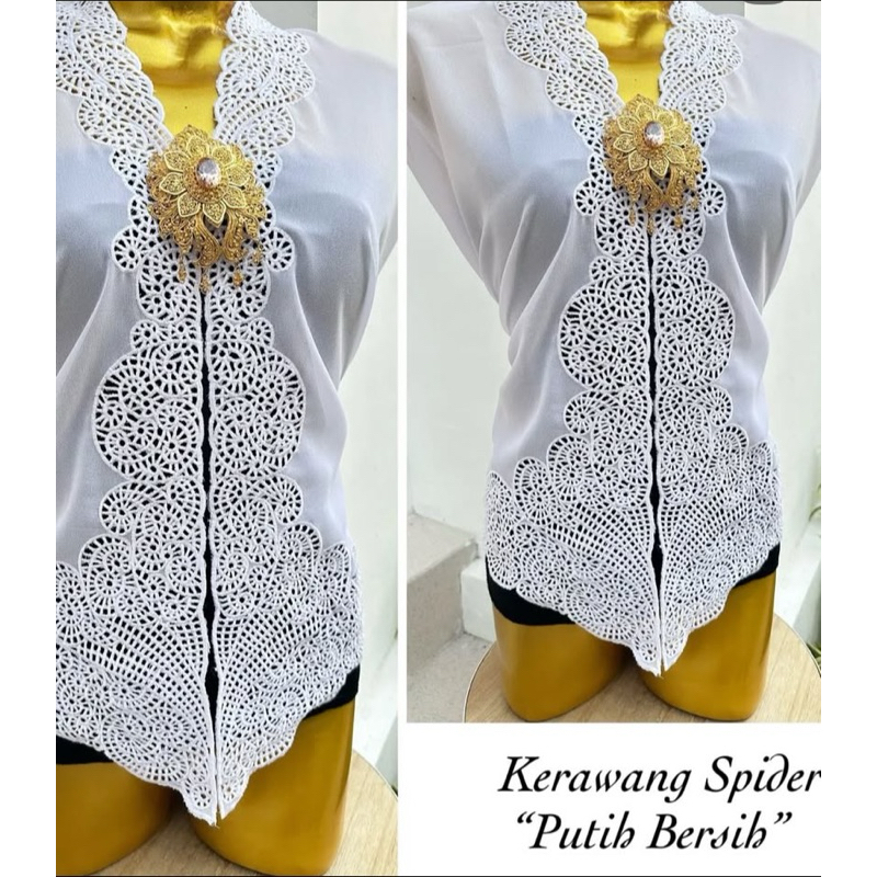Kain kebaya bordir kerawang/kain kebaya kerawang murah/kain bordir putih